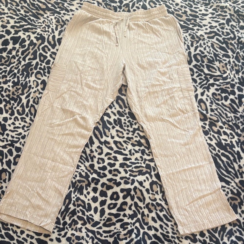 Women's Beige Casual Pants